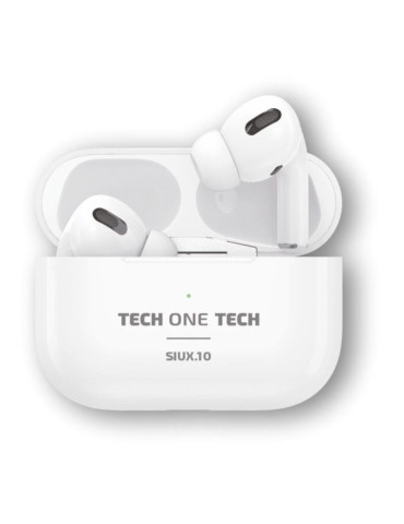 Auriculares Bluetooth Tech One Tech SIUX.10 TEC1410/ con estuche de carga/ Autonomía 5h/ Blancos