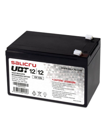 Batería Salicru UBT 12/12 compatible con SAI Salicru según especificaciones