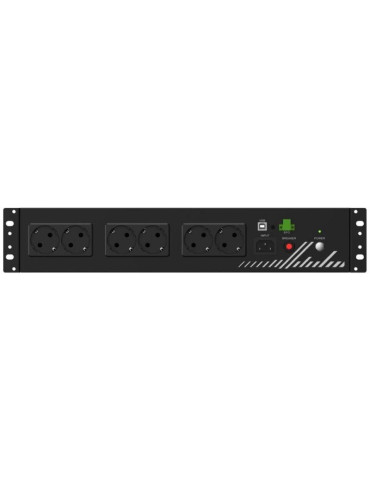 SAI Línea Interactiva Phasak Compact/ 800VA-480W/ 8 Salidas/ Formato Rack 2U 2