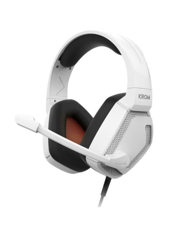 Auriculares Gaming con Micrófono Krom Kopa Pro/ Jack 3.5/ Blancos