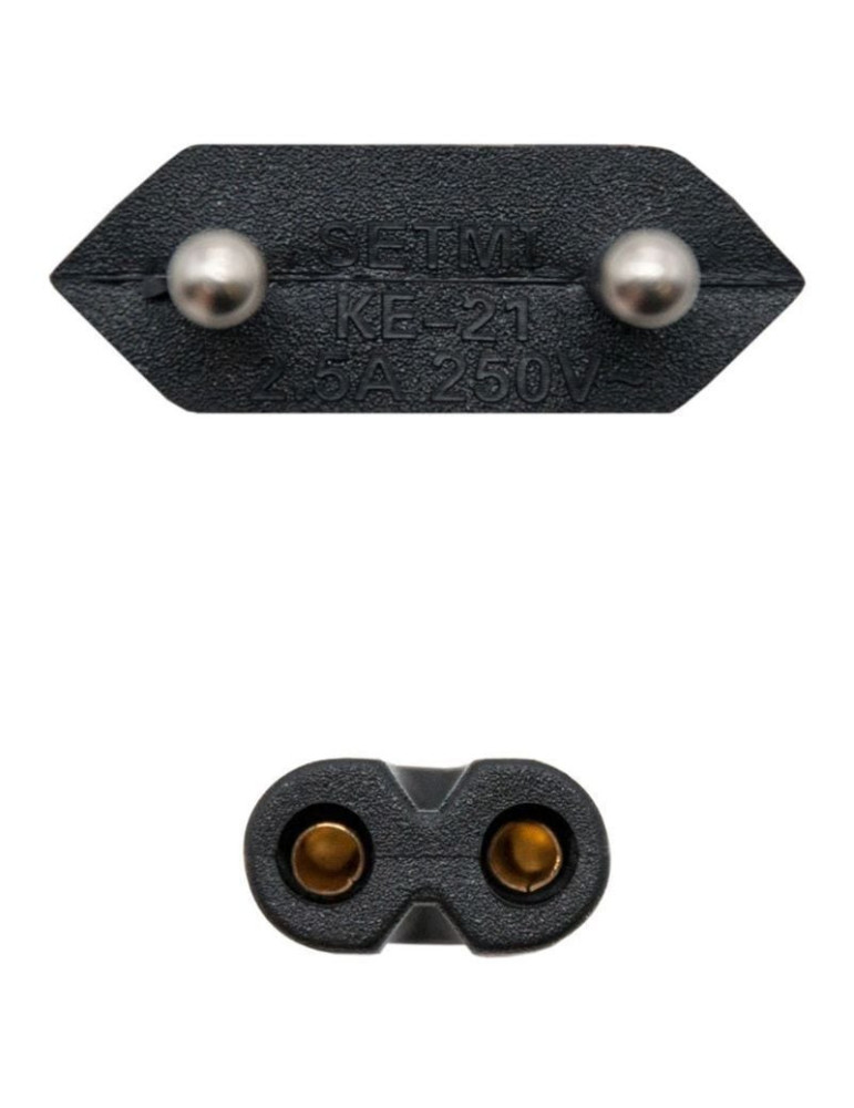 Cable Alimentación Forma 8 Nanocable 10.22.0402-L200/ CEE7/16 Macho - C7 Hembra/ 2m/ Negro