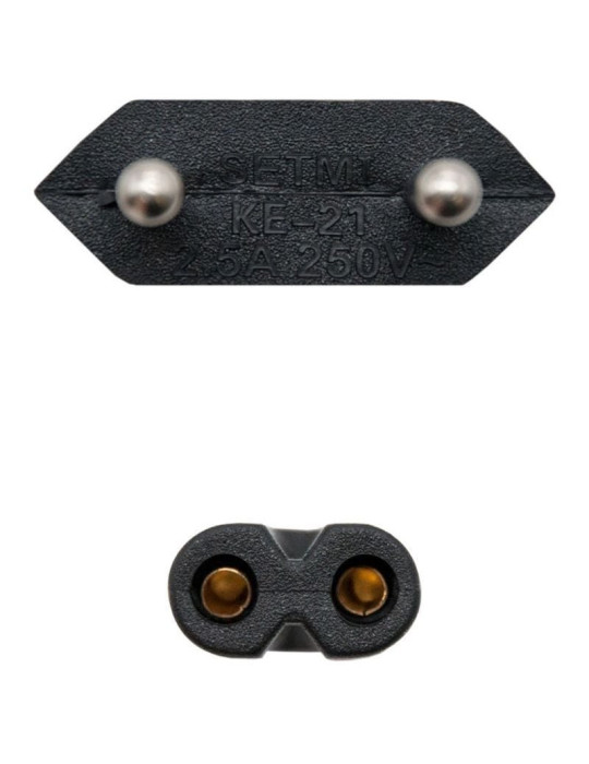 Cable Alimentación Forma 8 Nanocable 10.22.0402-L200/ CEE7/16 Macho - C7 Hembra/ 2m/ Negro