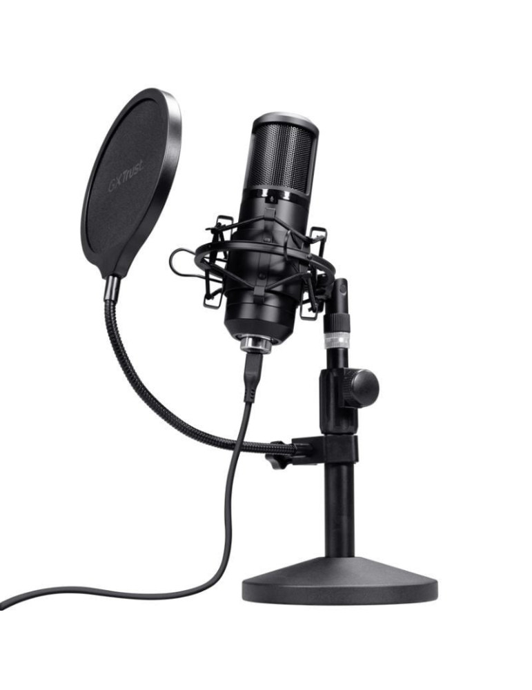 Micrófono Gaming Trust Gaming GXT 269 Emita II 25769/ USB/ Negro