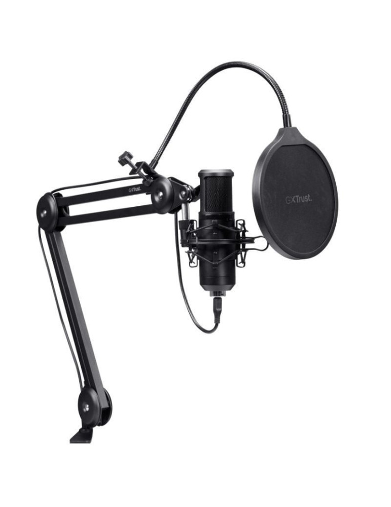 Micrófono Gaming Trust Gaming GXT 270 Emita II+ 25770/ USB/ Negro