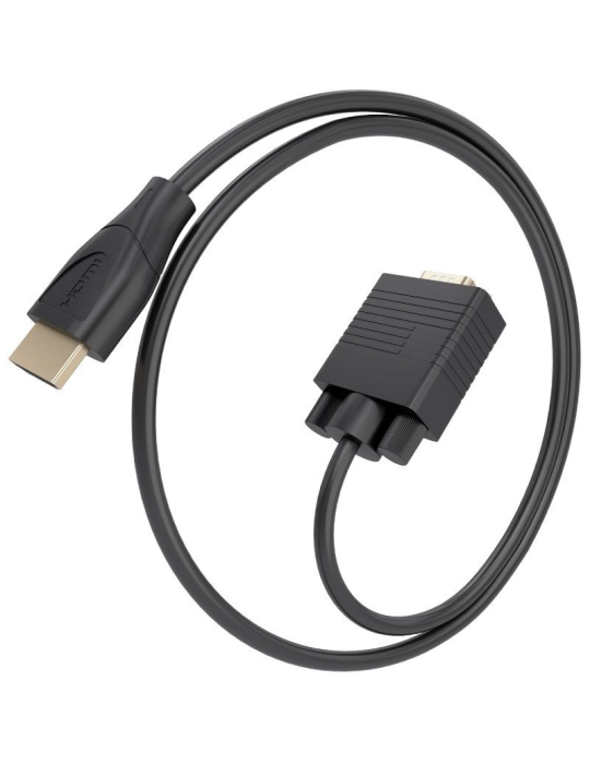 Cable Conversor Aisens A122-1010 SVGA Macho/ HDMI Macho/ 1m/ Negro