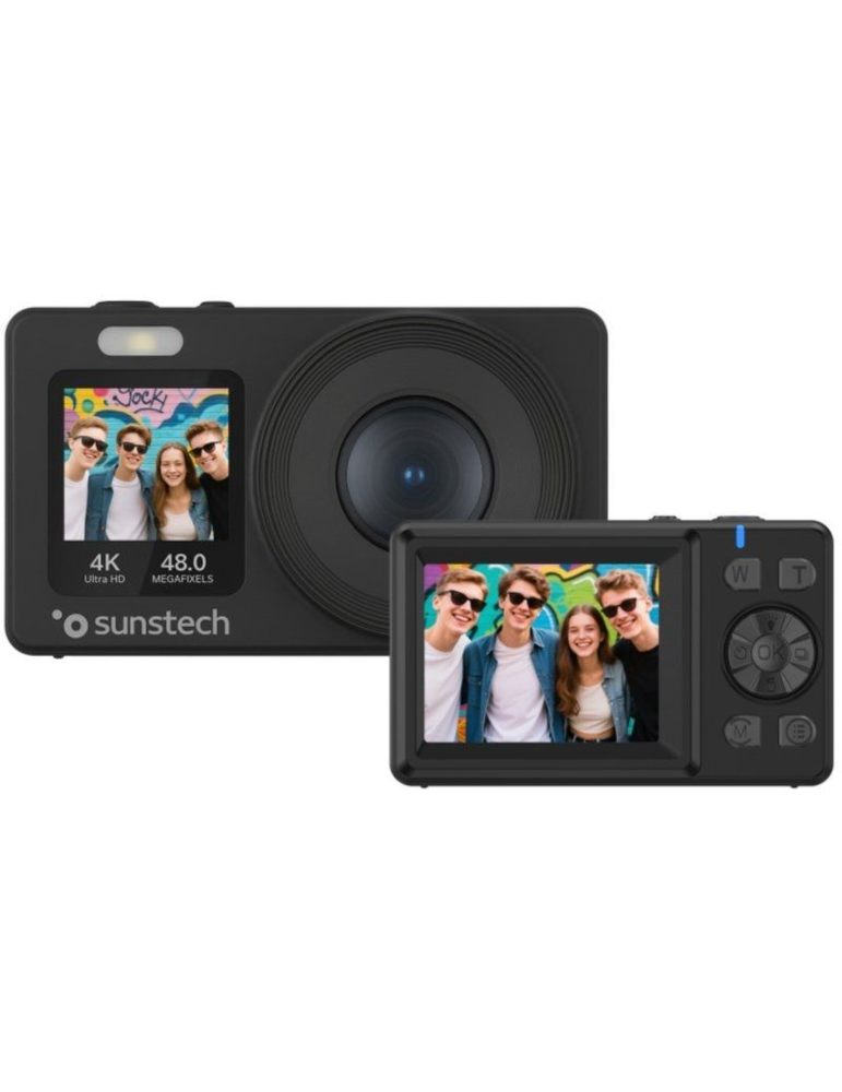 Cámara Digital Deportiva Sunstech DCAM4825/ 48MP/ Zoom Óptico 18x/ Negra