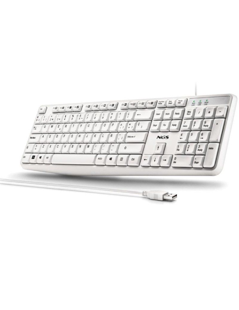 Teclado NGS Heritage HERITAGESPANISH/ Blanco