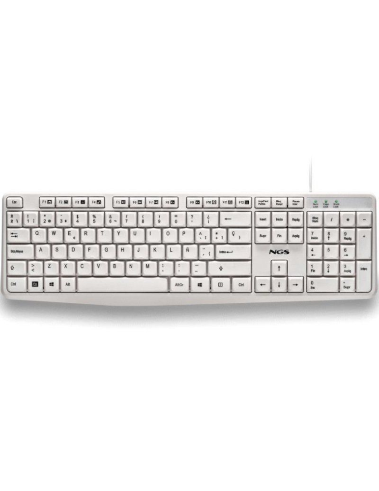 Teclado NGS Heritage HERITAGESPANISH/ Blanco