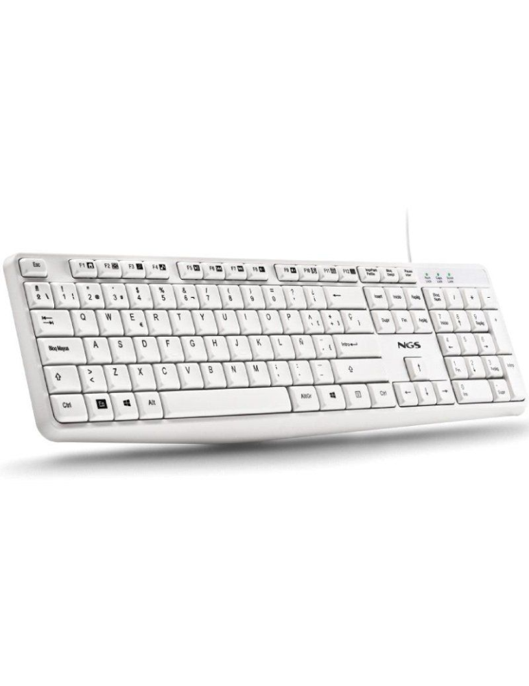 Teclado NGS Heritage HERITAGESPANISH/ Blanco