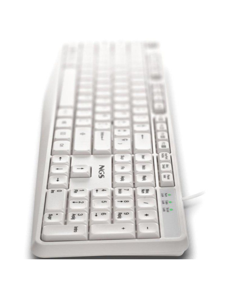 Teclado NGS Heritage HERITAGESPANISH/ Blanco