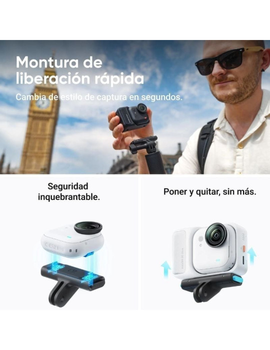 Cámara Digital Deportiva Insta360 GO Ultra Pack Creador/ 4K/ Ángulo de visión 360 / Negra