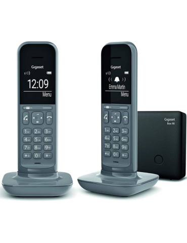 Teléfono Inalámbrico Gigaset CL390/ Pack DUO/ Gris