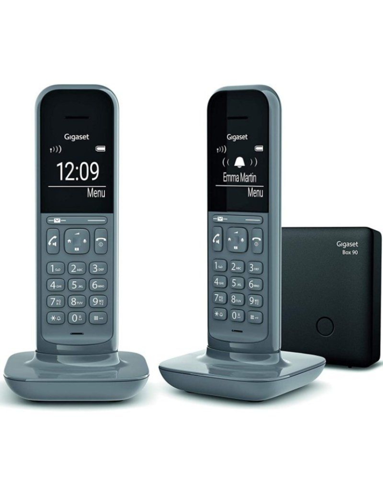 Teléfono Inalámbrico Gigaset CL390/ Pack DUO/ Gris