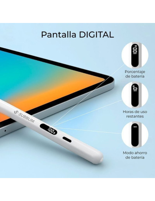 Lápiz Electrónico Subblim NoteFlow Pen para iPad/ Blanco