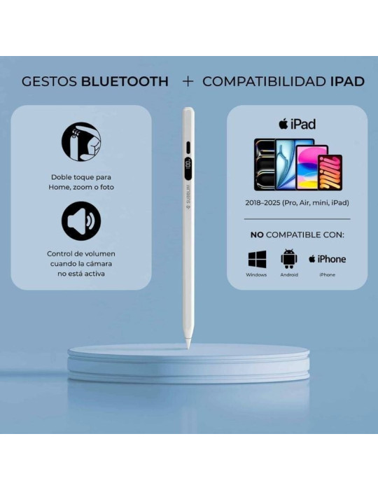 Lápiz Electrónico Subblim NoteFlow Pen para iPad/ Blanco