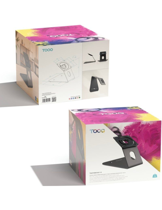 Soporte de Mesa/Pared para Marco Antirrobo de Tablet TooQ TQATWM3401-B/ Negro
