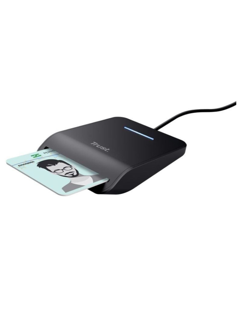 Lector de DNI Trust Primo 26061/ USB Tipo-C/ Negro