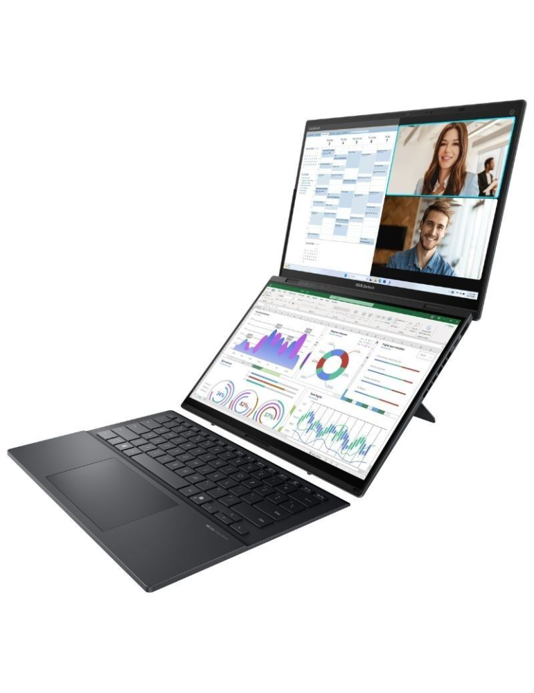 Portátil Convertible Asus ZenBook Duo OLED UX8406CA-QL336W Intel Core Ultra 7-255H/ 32GB/ 1TB SSD/ 14" Táctil/ Win11