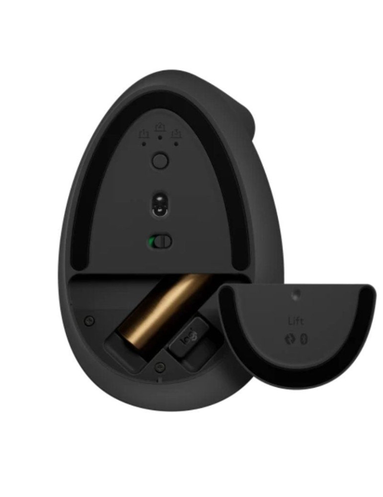 Ratón Vertical Inalámbrico por Bluetooth/ 2.4GHz Logitech Lift Vertical Ergonomic Mouse/ Hasta 4000 DPI/ Grafito