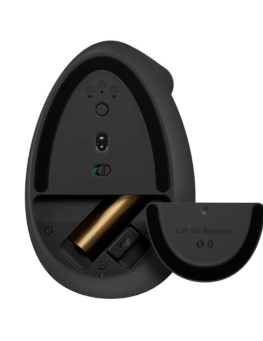 Ratón Vertical Inalámbrico por Bluetooth/ 2.4GHz Logitech Lift Vertical Ergonomic Mouse Business/ Hasta 4000 DPI/ Grafito