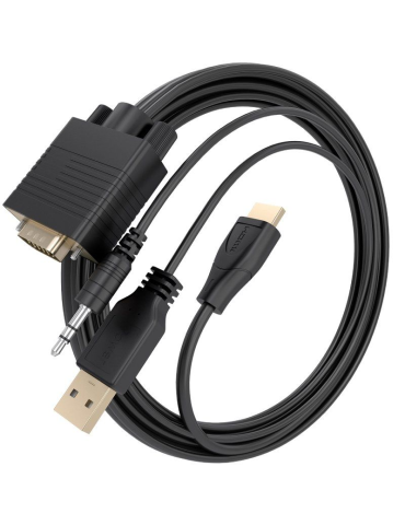 Cable Conversor Aisens A115-1008 SVGA Macho - USB Macho - Jack Macho/ HDMI Macho/ 1.5m/ Negro 2