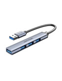 Hub USB 3.0 Vention CKOHB/ 4xUSB/ Gris