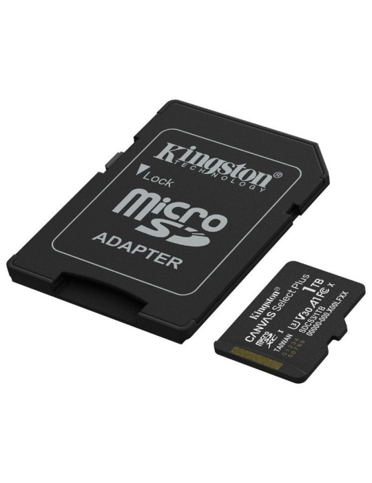Tarjeta de Memoria Kingston CANVAS Select Plus 1TB microSD XC con Adaptador/ Clase 10/ 150MBs