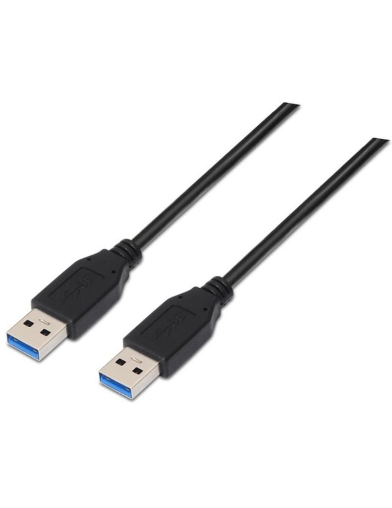 Cable USB 3.0 Nanocable 10.01.1002-BK/ USB Macho - USB Macho/ 5Gbps/ 2m/ Negro