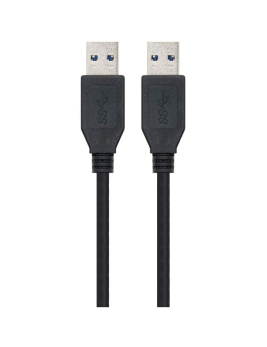 Cable USB 3.0 Nanocable 10.01.1002-BK/ USB Macho - USB Macho/ 5Gbps/ 2m/ Negro