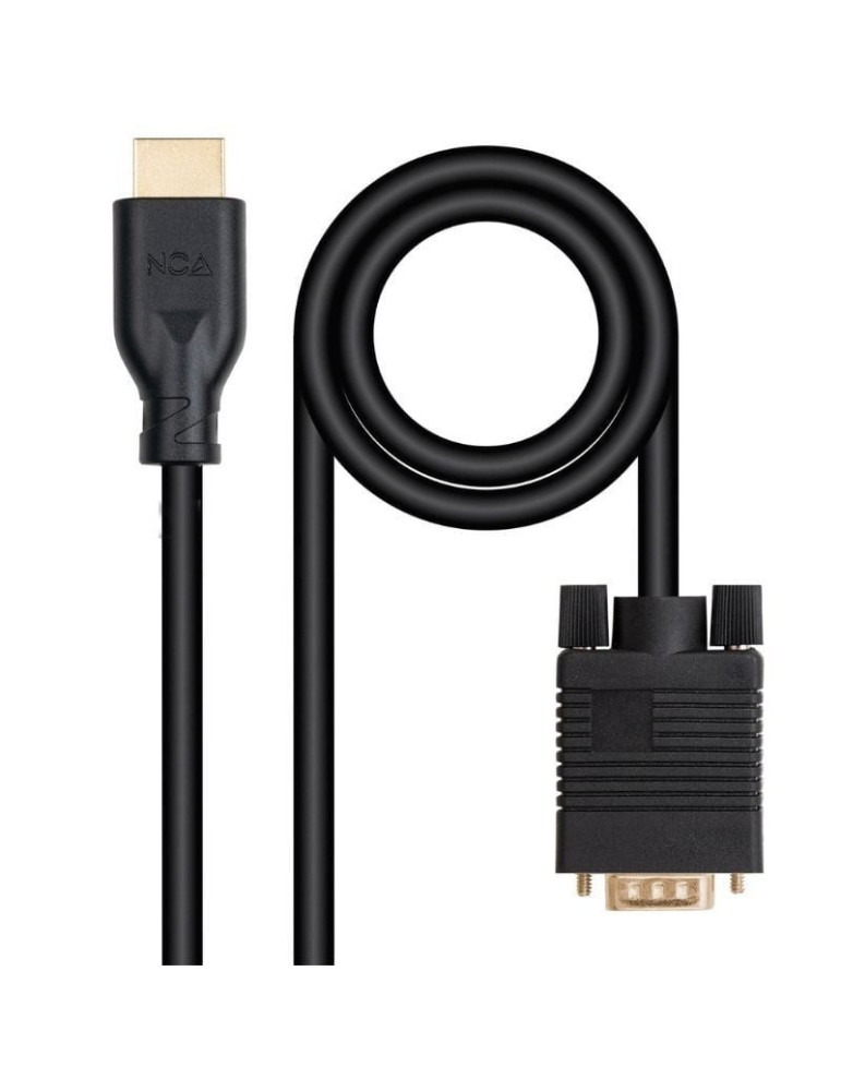 Cable Conversor Nanocable 10.15.4602/ VGA Macho - HDMI 8K Macho/ 1.8m/ Negro