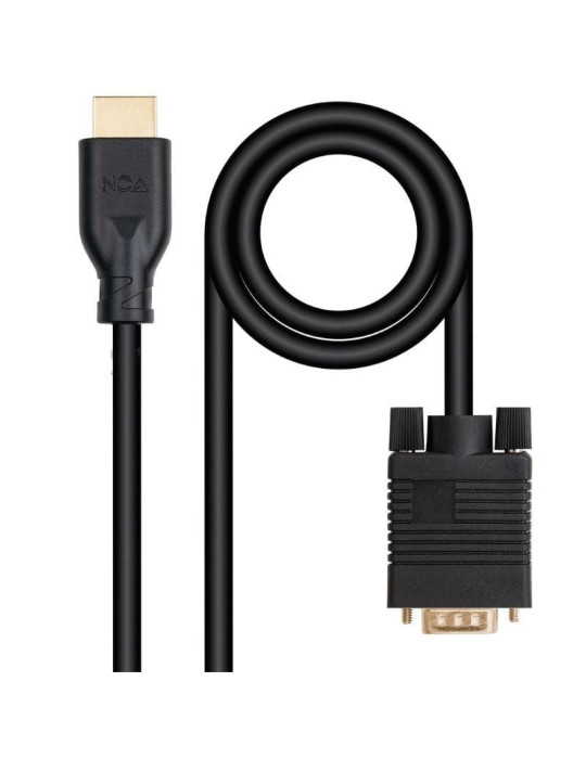Cable Conversor Nanocable 10.15.4602/ VGA Macho - HDMI 8K Macho/ 1.8m/ Negro