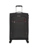 Maleta Mediana American Tourister Crosstrack Spinner Expansible 67cm/ 67.5x42x27.5cm/ 4 Ruedas/ Gris y Rojo