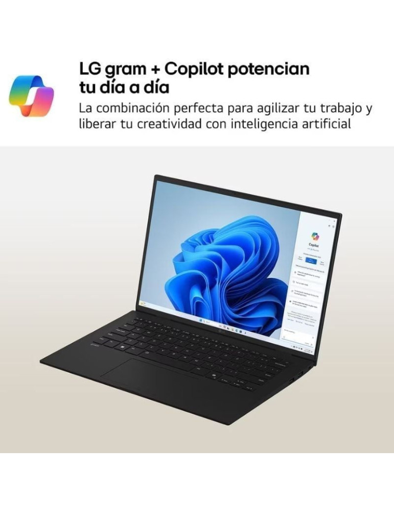 Portátil LG Gram 14Z90T-G.AD88B Intel Core Ultra 7-255H/ 32GB/ 1TB SSD/ 14"/ Win11