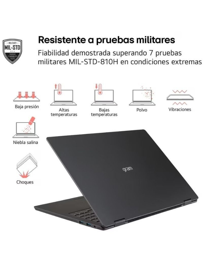 Portátil LG Gram 14Z90T-G.AD88B Intel Core Ultra 7-255H/ 32GB/ 1TB SSD/ 14"/ Win11