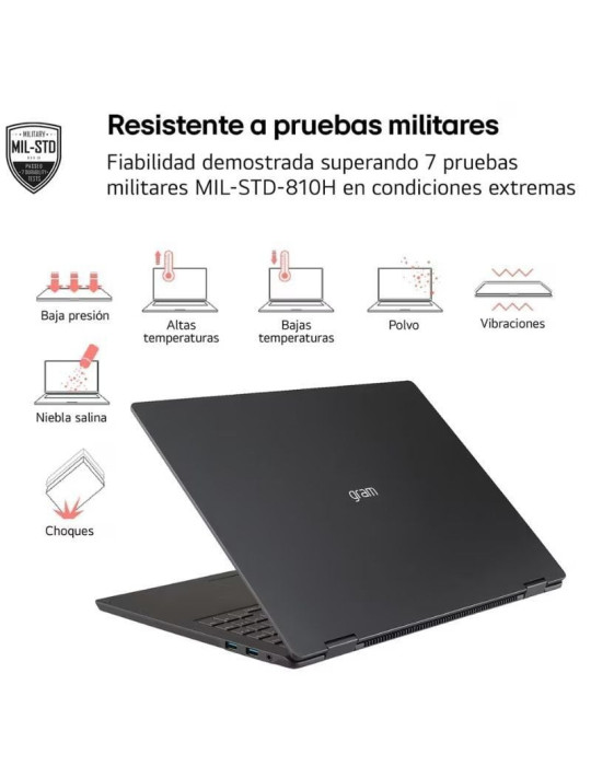 Portátil LG Gram 14Z90T-G.AD8BB Intel Core Ultra 7-255H/ 32GB/ 2TB SSD/ 14"/ Win11