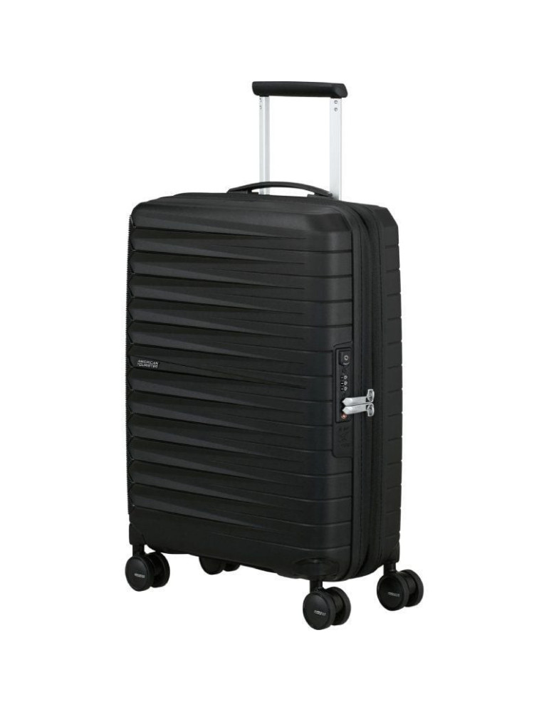 Maleta de Cabina American Tourister FastForward Spinner Expansible 55cm/ 55x40x23cm/ 4 Ruedas/ Negro