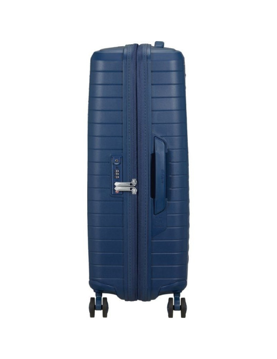 Maleta Mediana American Tourister FastForward Spinner Expansible 68cm/ 68x46x30cm/ 4 Ruedas/ Azul Marino