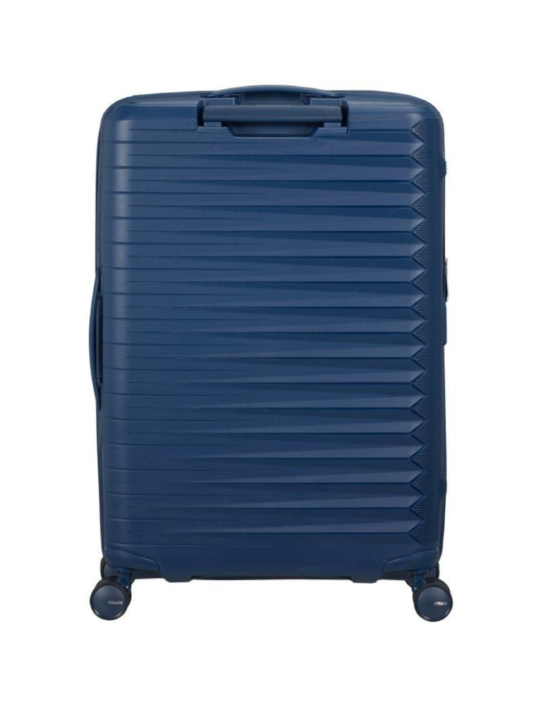 Maleta Mediana American Tourister FastForward Spinner Expansible 68cm/ 68x46x30cm/ 4 Ruedas/ Azul Marino