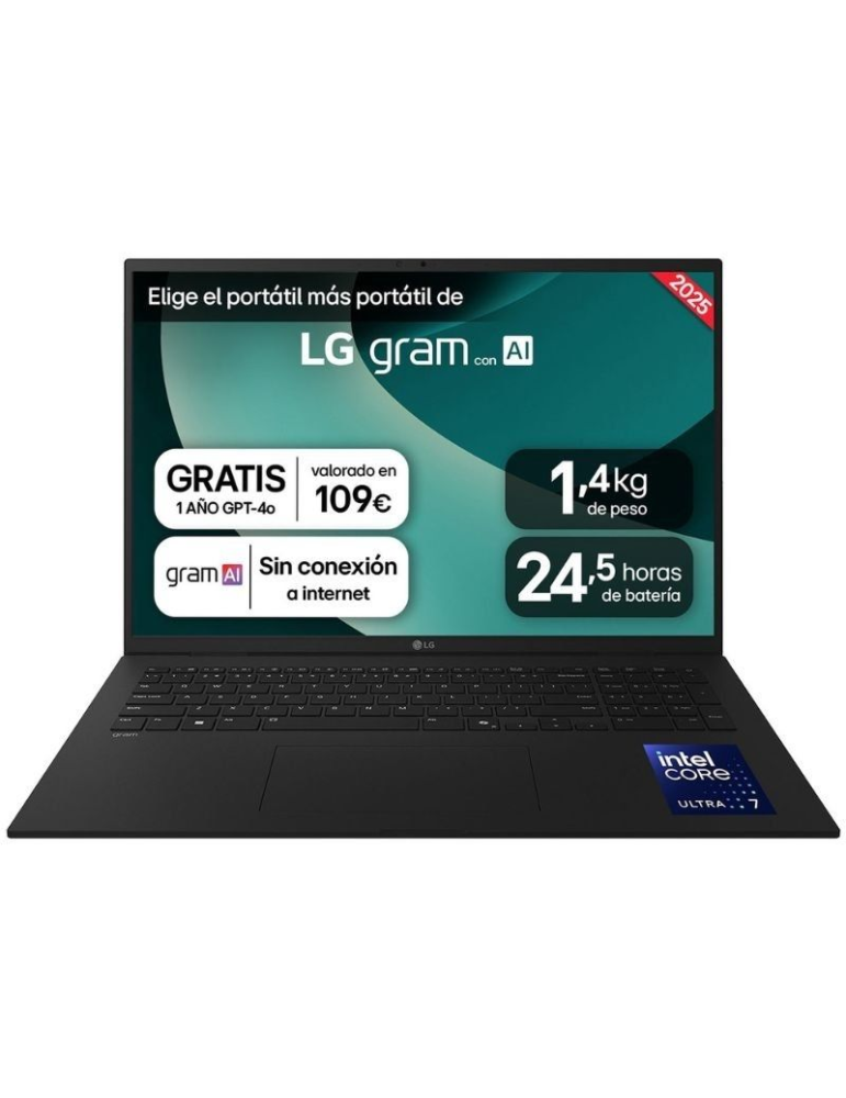 Portátil LG Gram 17Z90TL-G.AU88B Intel Core Ultra 7-258V/ 32GB/ 1TB SSD/ 17"/ Win11