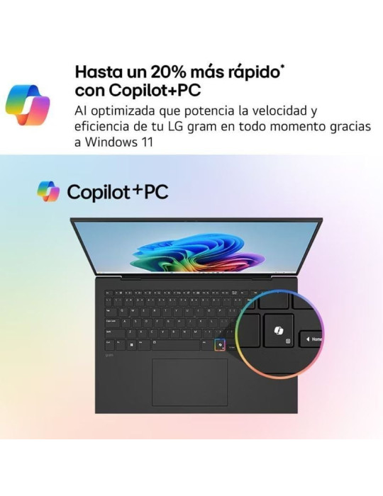 Portátil LG Gram 17Z90TL-G.AU88B Intel Core Ultra 7-258V/ 32GB/ 1TB SSD/ 17"/ Win11