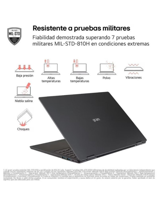 Portátil LG Gram 17Z90TL-G.AU88B Intel Core Ultra 7-258V/ 32GB/ 1TB SSD/ 17"/ Win11