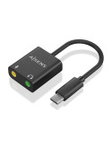 Tarjeta de Sonido Aisens A109-0767/ USB-C Macho - 2xJack 3.5 Hembra