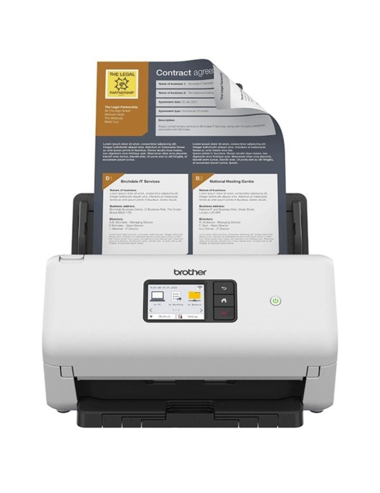 Escáner Documental Brother ADS-4550W con Alimentador de Documentos ADF/ Doble cara