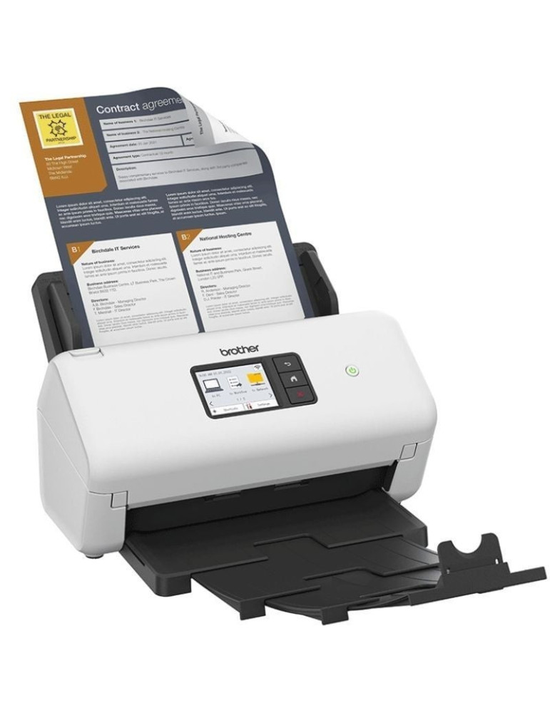 Escáner Documental Brother ADS-4550W con Alimentador de Documentos ADF/ Doble cara