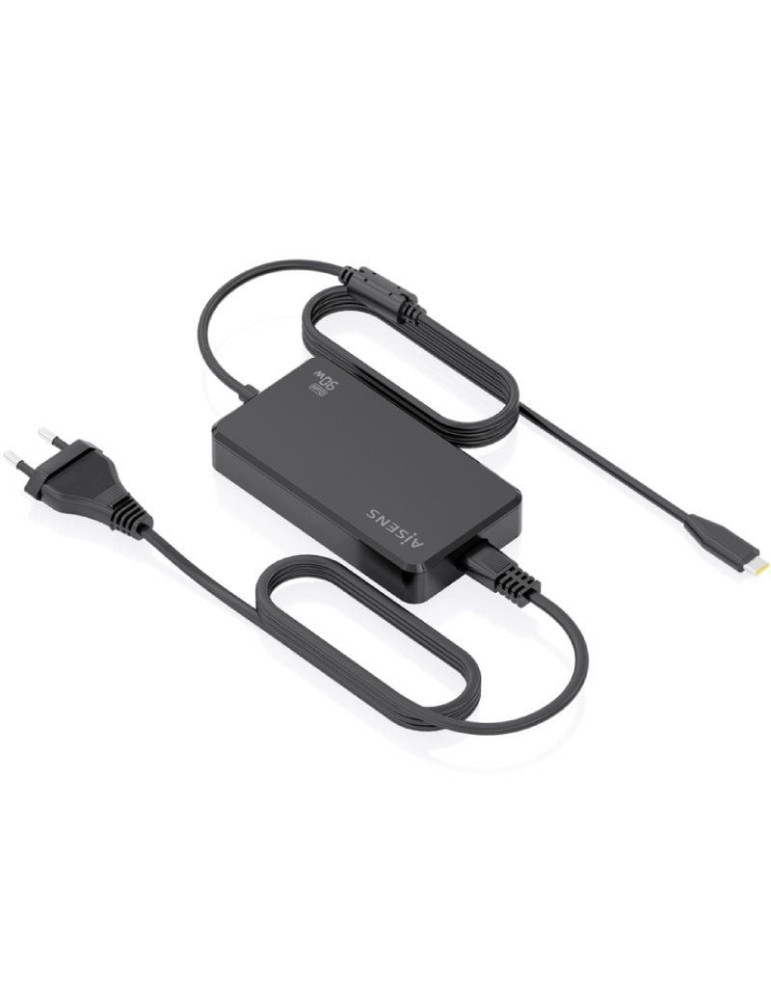 Cargador de Portátil GaN Aisens ASCH-1PD90D069-BK/ 1xUSB Tipo-C/ 90W/ Automático/ Voltaje 5-20V