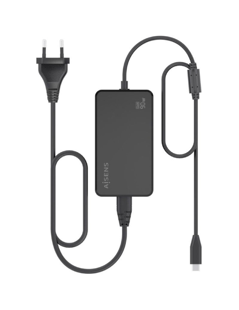 Cargador de Portátil GaN Aisens ASCH-1PD90D069-BK/ 1xUSB Tipo-C/ 90W/ Automático/ Voltaje 5-20V