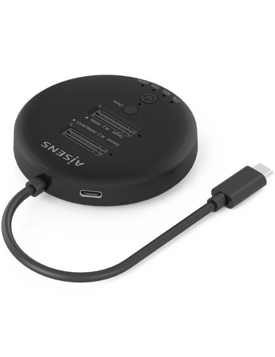 Dock USB 3.2 Gen2 Tipo-C para SSD M.2 NVMe Aisens ASDS-2M2N05-BK/ Gris