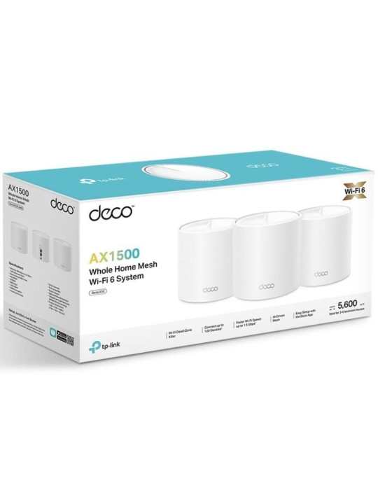 Sistema Mesh TP-Link Deco X10 1500Mbps/ 2.4GHz 5GHz/ Pack de 3