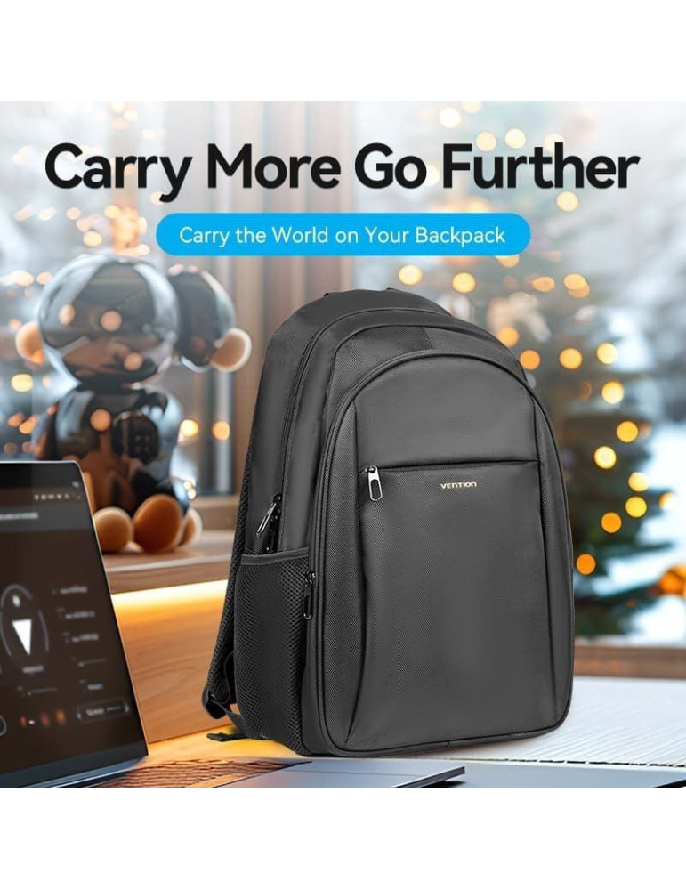 Mochila Vention KRMB0 para Portátiles hasta 15.6"/ 20L/ Negra