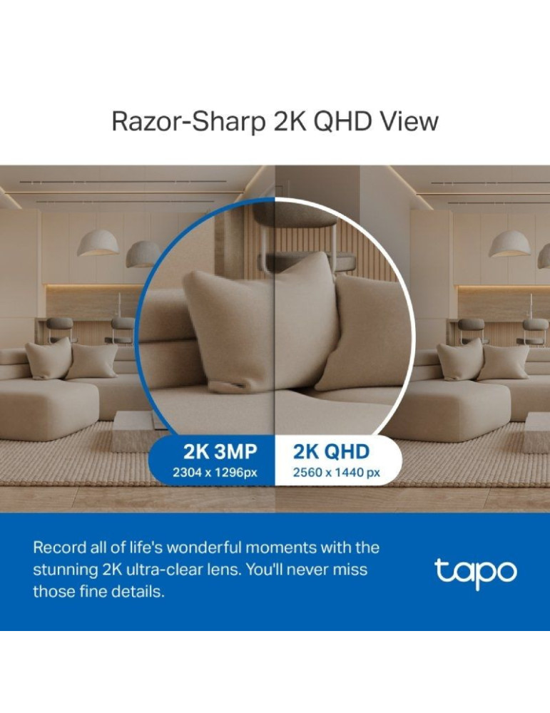 Cámara de Videovigilancia TP-Link Tapo TC72/ 360 / Visión Nocturna/ Control desde APP